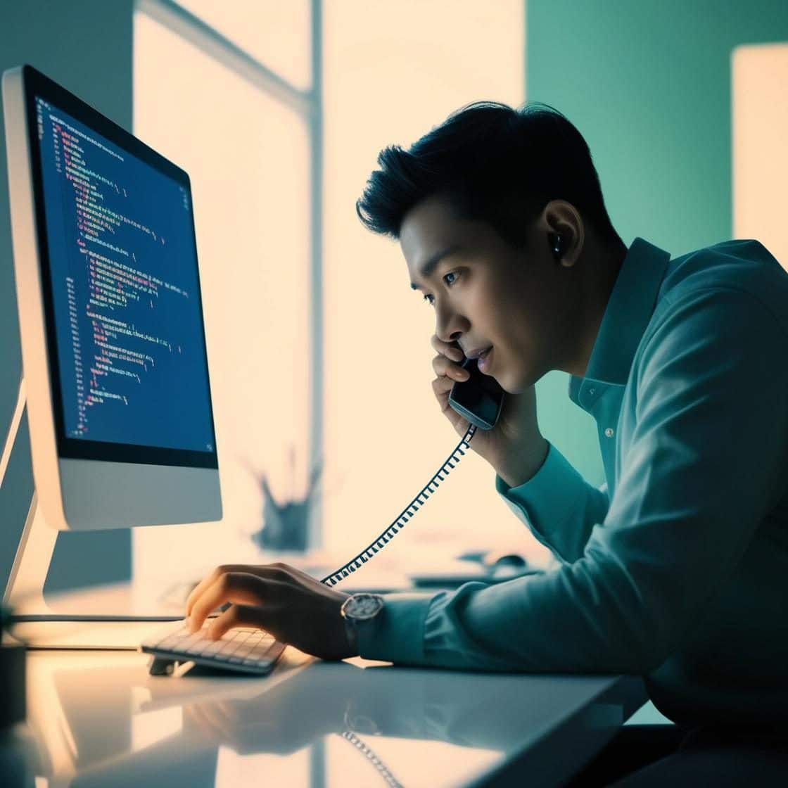 ingeniero brindando soporte técnico y monitoreo de incidentes en tiempo real